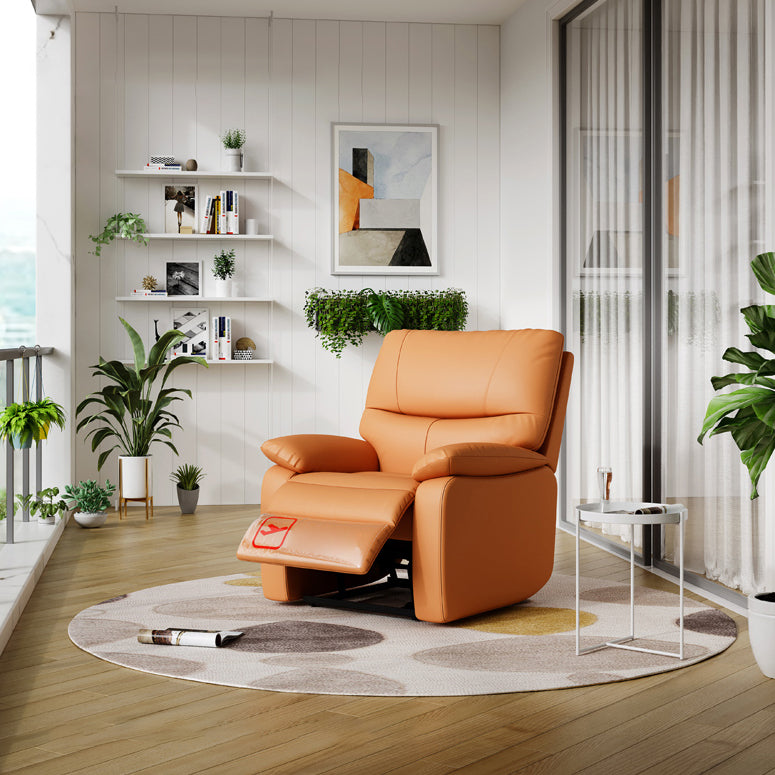 Contemporary Home Theater Recliner Metal Solid Color Arm Reclining Chair Clearhalo 'Chairs & Seating' 'furn' 'furn_recliners' 'Furniture' 'Living Room Furniture' 'Recliners' 7475010