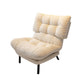 Scandinavian Recliner Chair Metal Manual Recliner Chair with Footrest Deck Chair Beige Clearhalo 'Chairs & Seating' 'furn' 'furn_recliners' 'Furniture' 'Living Room Furniture' 'Recliners' 7475048