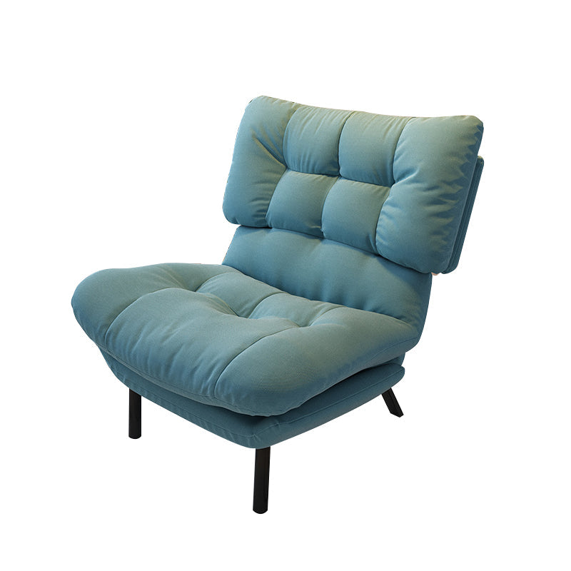 Scandinavian Recliner Chair Metal Manual Recliner Chair with Footrest Deck Chair Blue Clearhalo 'Chairs & Seating' 'furn' 'furn_recliners' 'Furniture' 'Living Room Furniture' 'Recliners' 7475049
