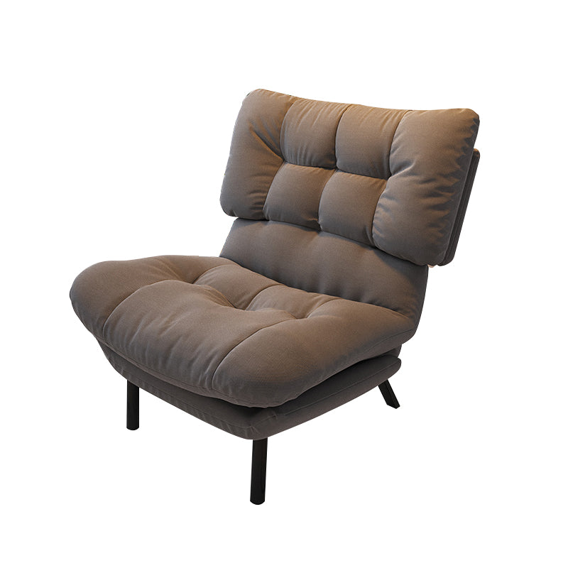 Scandinavian Recliner Chair Metal Manual Recliner Chair with Footrest Deck Chair Dark Gray Clearhalo 'Chairs & Seating' 'furn' 'furn_recliners' 'Furniture' 'Living Room Furniture' 'Recliners' 7475053