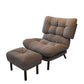 Scandinavian Recliner Chair Metal Manual Recliner Chair with Footrest Deck Chair with Ottoman Dark Gray Clearhalo 'Chairs & Seating' 'furn' 'furn_recliners' 'Furniture' 'Living Room Furniture' 'Recliners' 7475061