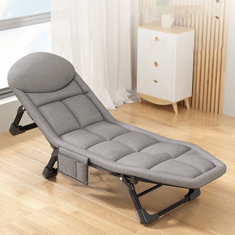 Tessuto per rivestimento in metallo reclinabile standard contemporaneo di colore solido con gambe