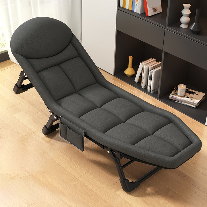 Tessuto per rivestimento in metallo reclinabile standard contemporaneo di colore solido con gambe