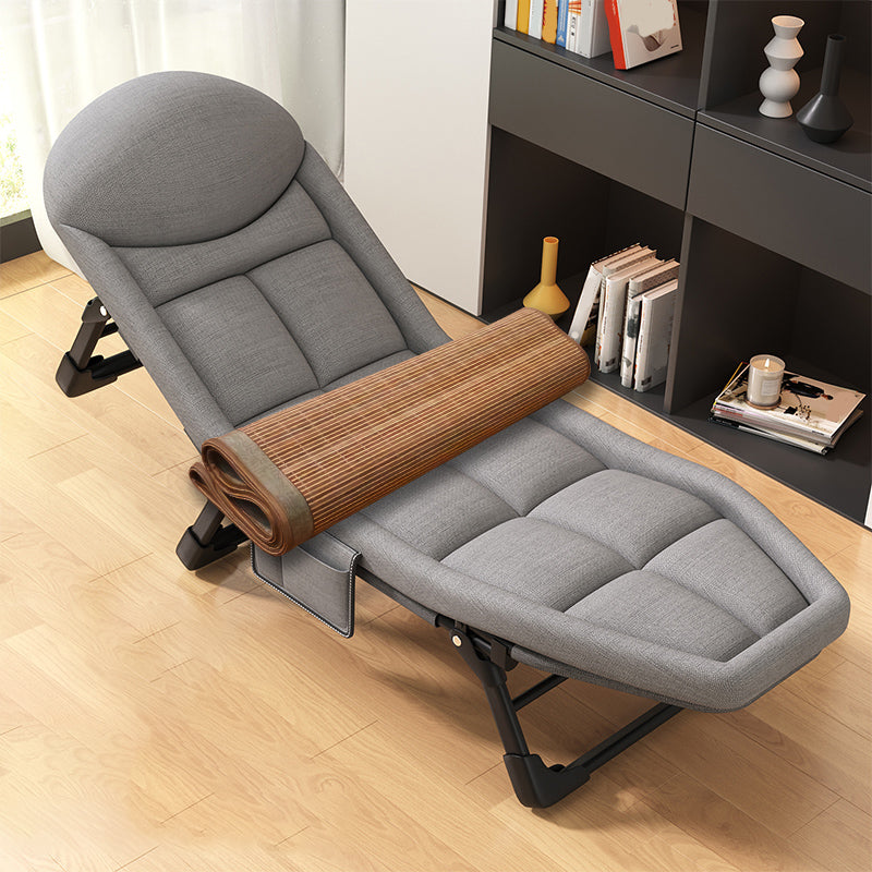 Tessuto per rivestimento in metallo reclinabile standard contemporaneo di colore solido con gambe