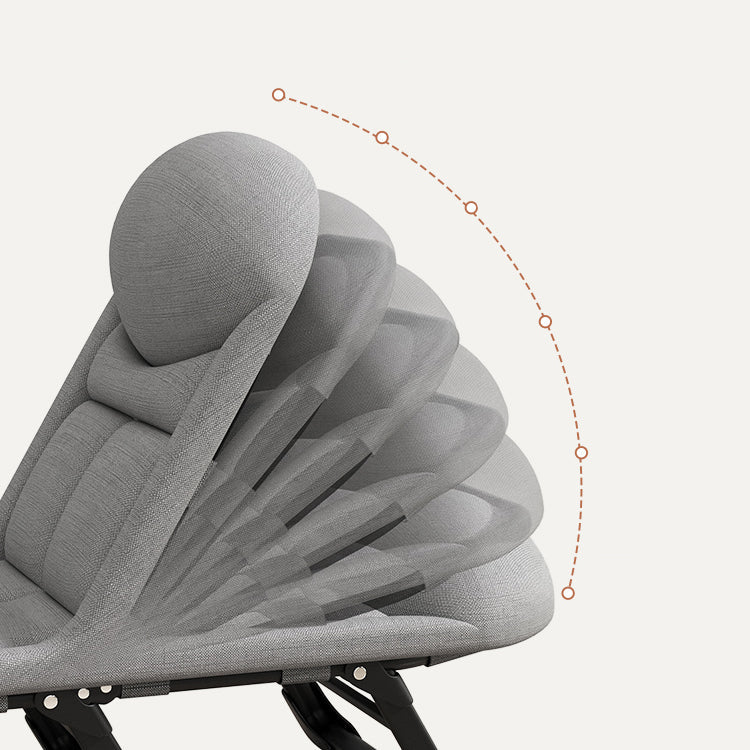 Tessuto per rivestimento in metallo reclinabile standard contemporaneo di colore solido con gambe