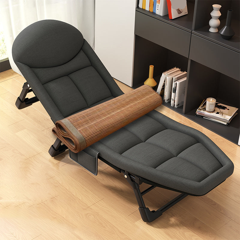 Tessuto per rivestimento in metallo reclinabile standard contemporaneo di colore solido con gambe