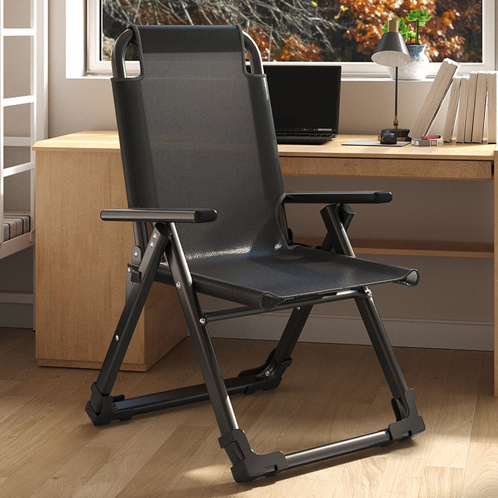 Sedia reclinabile pieghevole con cornice metallica moderna con blocco della posizione