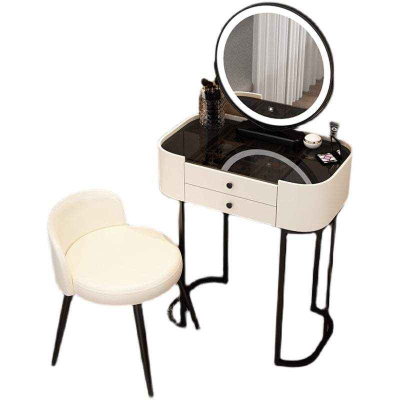 Desk Costador de tocador de tocador de vidrio contemporáneo con cajón