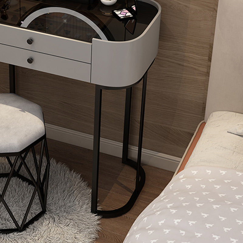 Desk Costador de tocador de tocador de vidrio contemporáneo con cajón