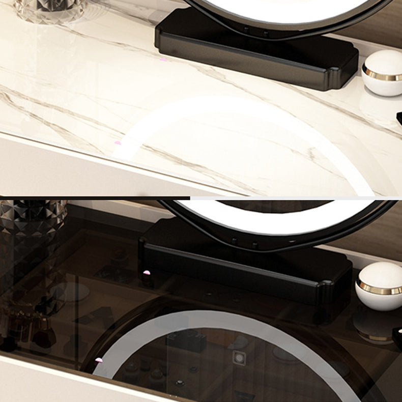 Desk Costador de tocador de tocador de vidrio contemporáneo con cajón