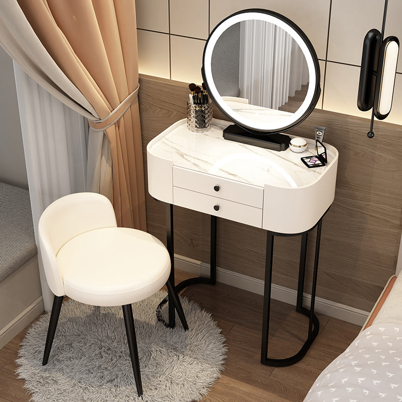 Desk Costador de tocador de tocador de vidrio contemporáneo con cajón