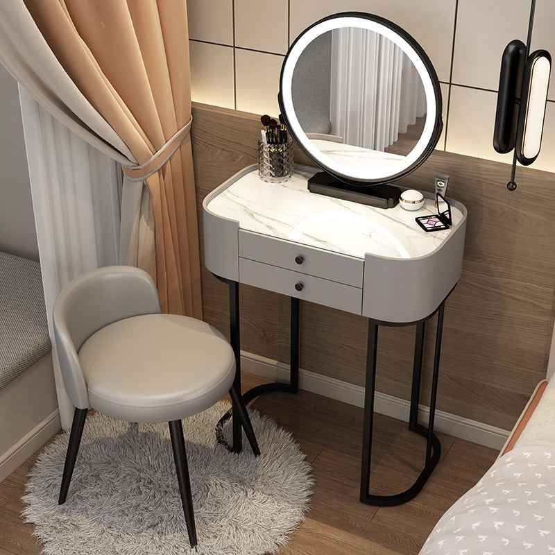 Desk Costador de tocador de tocador de vidrio contemporáneo con cajón