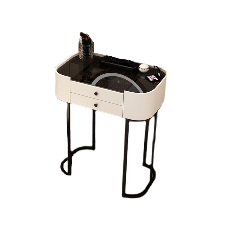 Desk Costador de tocador de tocador de vidrio contemporáneo con cajón