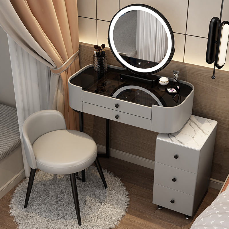 Desk Costador de tocador de tocador de vidrio contemporáneo con cajón