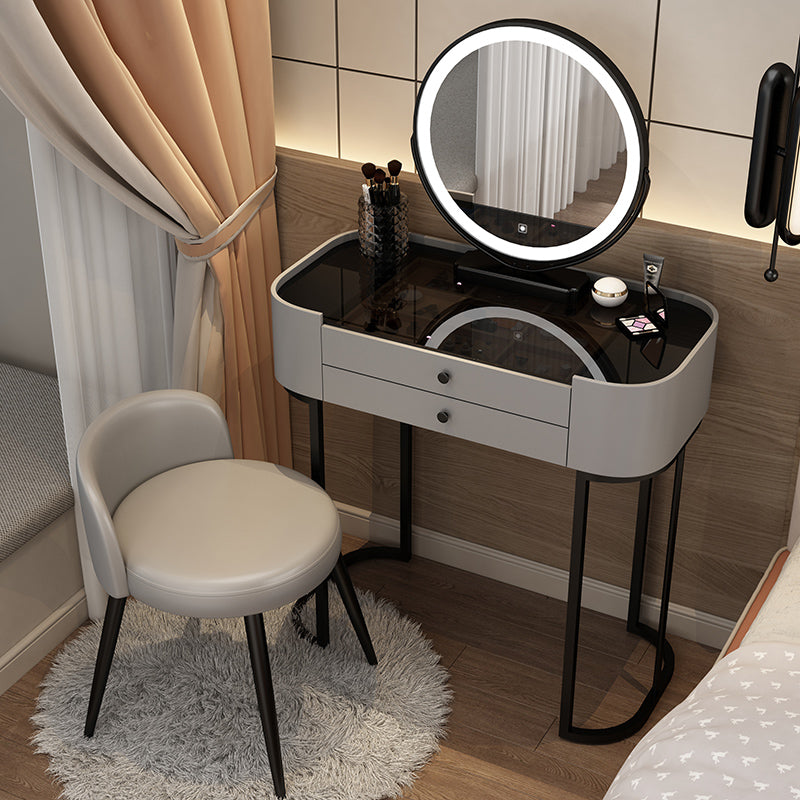 Desk Costador de tocador de tocador de vidrio contemporáneo con cajón