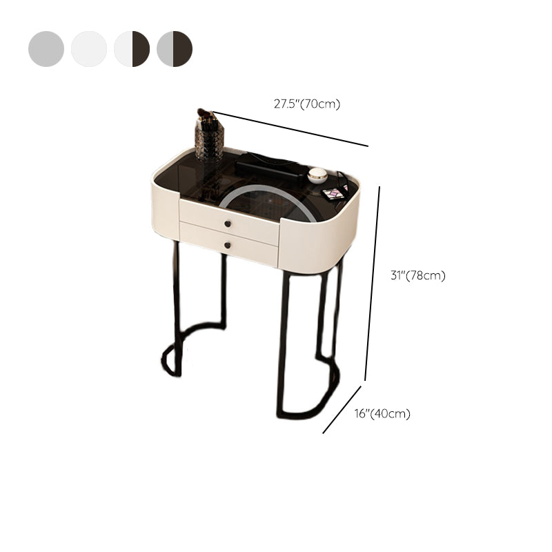 Desk Costador de tocador de tocador de vidrio contemporáneo con cajón