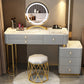 Glam Bedroom Vanity Dressing Table Stone Makeup Vanity Desk with Drawer