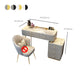 Glam Bedroom Vanity Dressing Table Stone Makeup Vanity Desk with Drawer