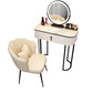 Modern Bedroom Vanity Dressing Table Mirror Wood Makeup Vanity Desk with Drawer