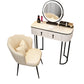 Modern Bedroom Vanity Dressing Table Mirror Wood Makeup Vanity Desk with Drawer