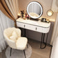 Modern Bedroom Vanity Dressing Table Mirror Wood Makeup Vanity Desk with Drawer