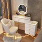 Glam Bedroom Vanity Dressing Table Wood Vanity Dressing Table Set