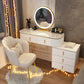 Glam Bedroom Vanity Dressing Table Wood Vanity Dressing Table Set