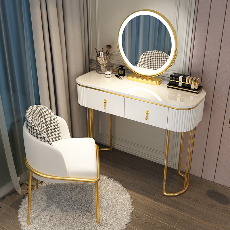 Glam Bedroom Vanity Dressing Table Wood Vanity Dressing Table Set