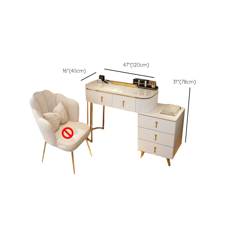 Glam Bedroom Vanity Dressing Table Wood Vanity Dressing Table Set