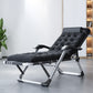 Modern Style Metal Frame Standard Recliner Foldable Recliner Chair Black Clearhalo 'Chairs & Seating' 'furn' 'furn_recliners' 'Furniture' 'Living Room Furniture' 'Recliners' 7475528