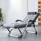 Modern Style Metal Frame Standard Recliner Foldable Recliner Chair Gray Clearhalo 'Chairs & Seating' 'furn' 'furn_recliners' 'Furniture' 'Living Room Furniture' 'Recliners' 7475530