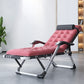 Modern Style Metal Frame Standard Recliner Foldable Recliner Chair Pink Clearhalo 'Chairs & Seating' 'furn' 'furn_recliners' 'Furniture' 'Living Room Furniture' 'Recliners' 7475531