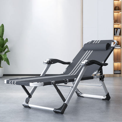 Modern Style Metal Frame Standard Recliner Foldable Recliner Chair White Grey Clearhalo 'Chairs & Seating' 'furn' 'furn_recliners' 'Furniture' 'Living Room Furniture' 'Recliners' 7475537