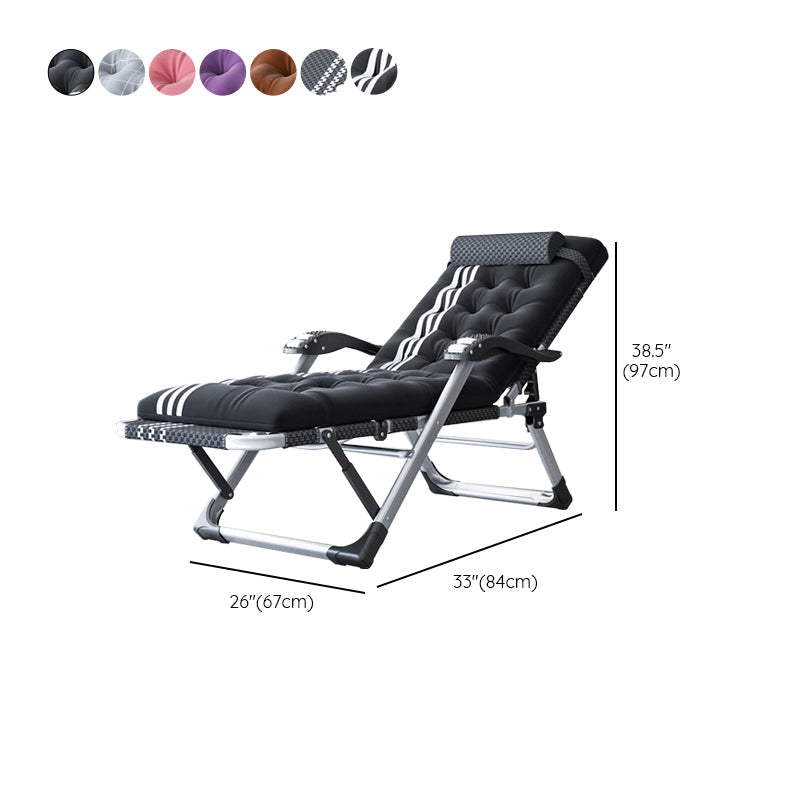 Modern Style Metal Frame Standard Recliner Foldable Recliner Chair Clearhalo 'Chairs & Seating' 'furn' 'furn_recliners' 'Furniture' 'Living Room Furniture' 'Recliners' 7475544