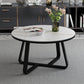 Round Slate Coffee Cocktail Table X-Base Coffee or End Table Clearhalo 'Coffee & Accent Tables' 'Coffee Tables' 'coffee_tables' 'furn' 'furn_coffee_tables' 'Furniture' 'Living Room Furniture' 7475556