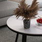 Round Slate Coffee Cocktail Table X-Base Coffee or End Table Clearhalo 'Coffee & Accent Tables' 'Coffee Tables' 'coffee_tables' 'furn' 'furn_coffee_tables' 'Furniture' 'Living Room Furniture' 7475557