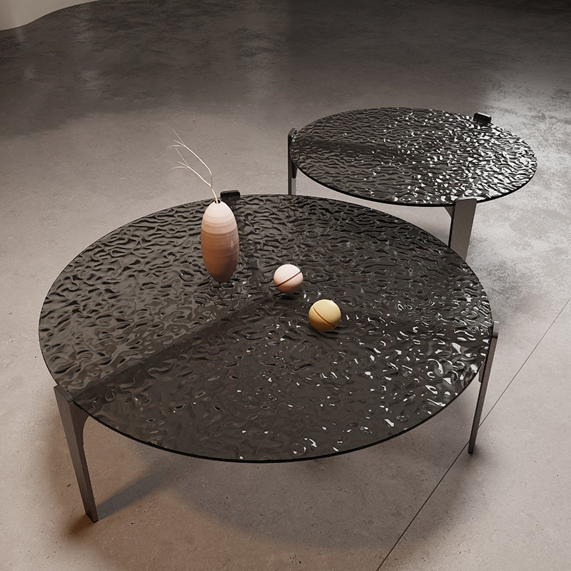 Contemporary Cocktail Table 3 Legs Glass Coffee Cocktail Table Clearhalo 'Coffee & Accent Tables' 'Coffee Tables' 'coffee_tables' 'furn' 'furn_coffee_tables' 'Furniture' 'Living Room Furniture' 7475625