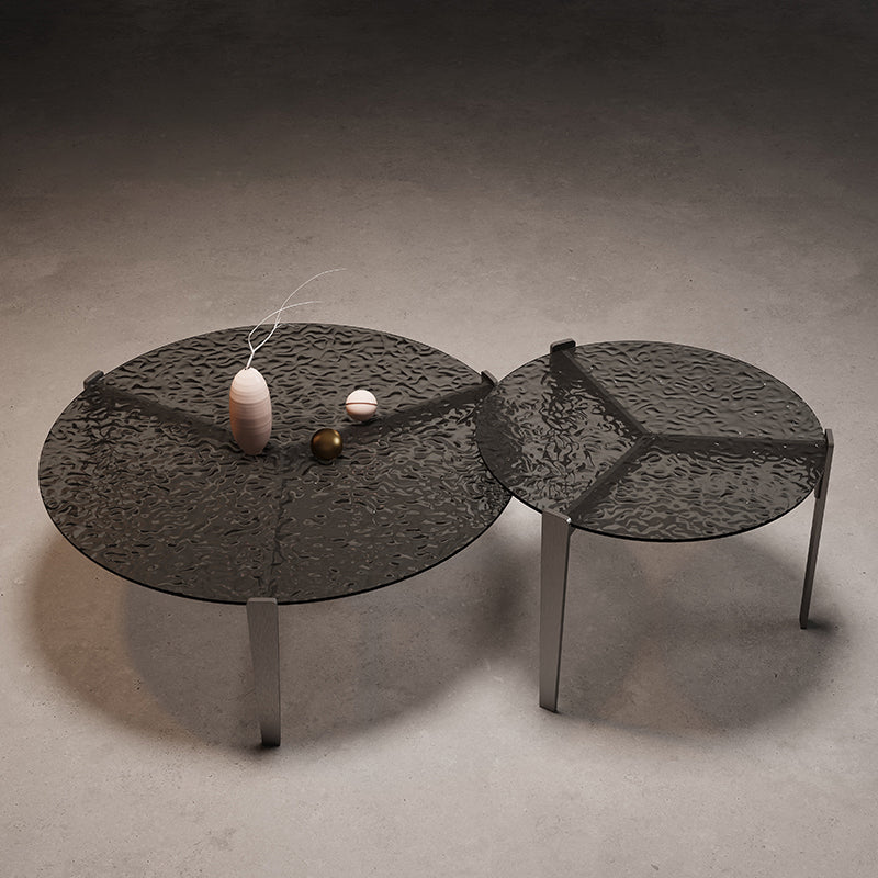 Contemporary Cocktail Table 3 Legs Glass Coffee Cocktail Table Clearhalo 'Coffee & Accent Tables' 'Coffee Tables' 'coffee_tables' 'furn' 'furn_coffee_tables' 'Furniture' 'Living Room Furniture' 7475628