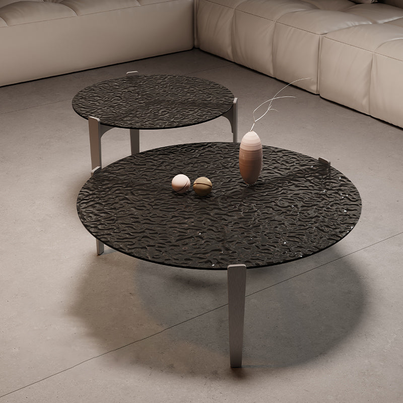 Contemporary Cocktail Table 3 Legs Glass Coffee Cocktail Table Clearhalo 'Coffee & Accent Tables' 'Coffee Tables' 'coffee_tables' 'furn' 'furn_coffee_tables' 'Furniture' 'Living Room Furniture' 7475634