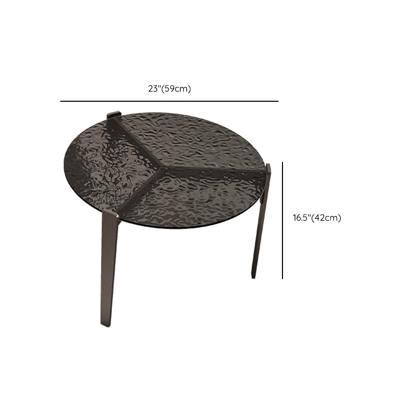 Contemporary Cocktail Table 3 Legs Glass Coffee Cocktail Table Clearhalo 'Coffee & Accent Tables' 'Coffee Tables' 'coffee_tables' 'furn' 'furn_coffee_tables' 'Furniture' 'Living Room Furniture' 7475636