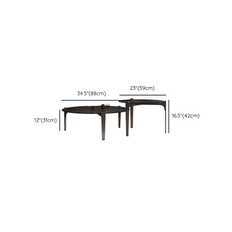 Contemporary Cocktail Table 3 Legs Glass Coffee Cocktail Table Clearhalo 'Coffee & Accent Tables' 'Coffee Tables' 'coffee_tables' 'furn' 'furn_coffee_tables' 'Furniture' 'Living Room Furniture' 7475638
