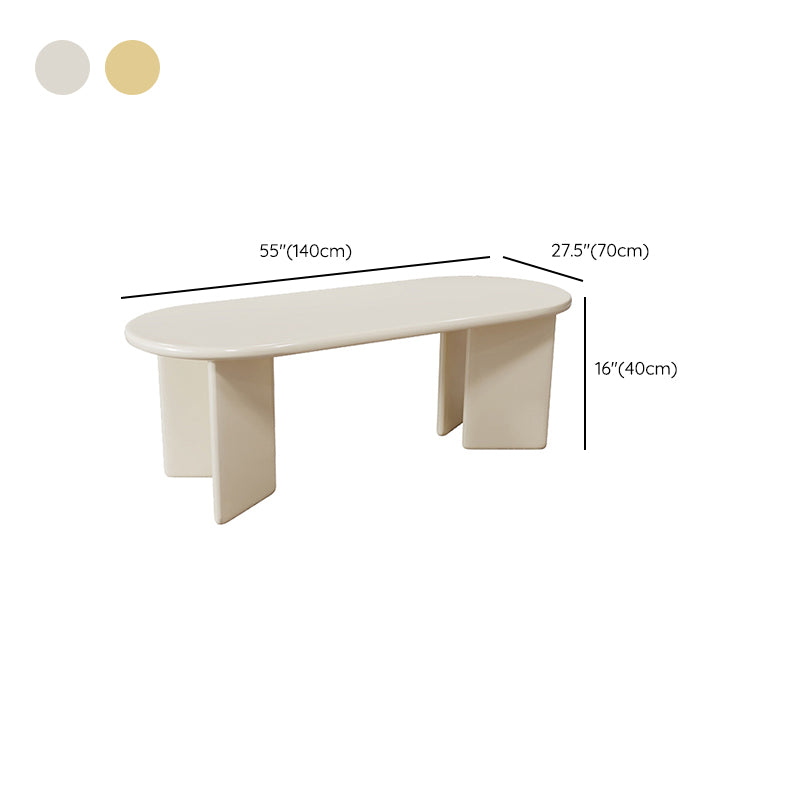 4 Legs Coffee Cocktail Table Wooden Oval Coffee or End Table Clearhalo 'Coffee & Accent Tables' 'Coffee Tables' 'coffee_tables' 'furn' 'furn_coffee_tables' 'Furniture' 'Living Room Furniture' 7475665