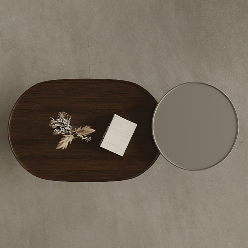 Table de cocktail contemporaine sur pied Table de cocktail basse en bois