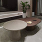 Table de cocktail contemporaine sur pied Table de cocktail basse en bois