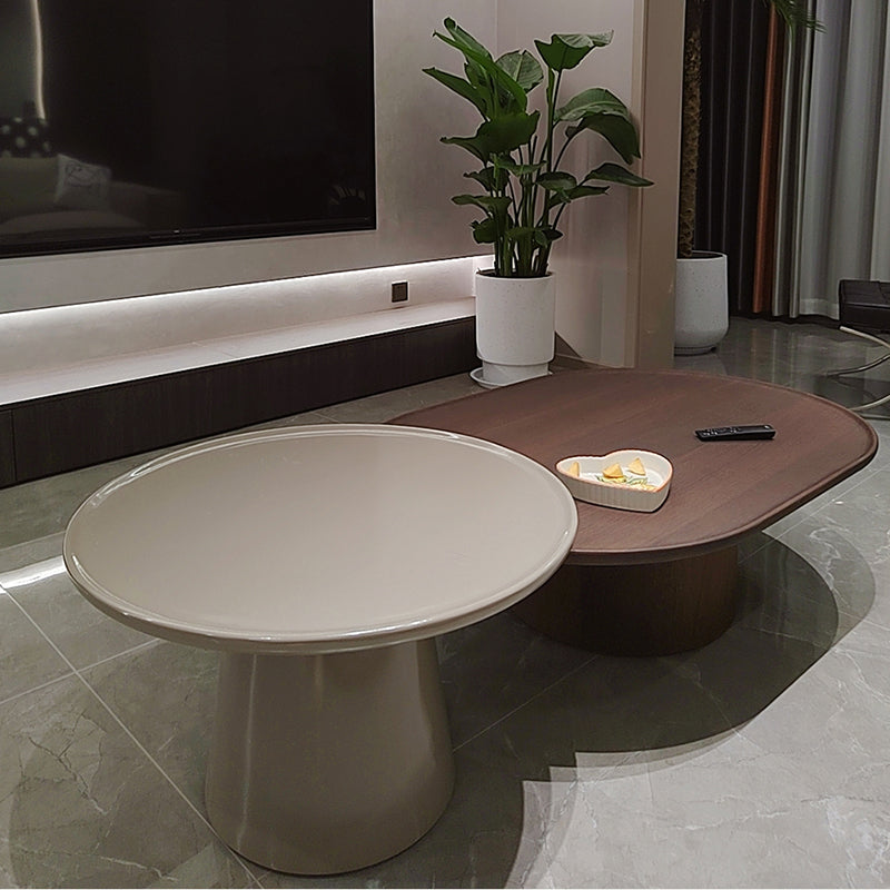 Table de cocktail contemporaine sur pied Table de cocktail basse en bois