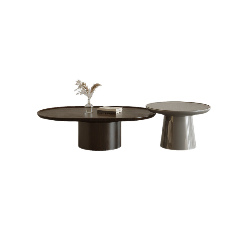Table de cocktail contemporaine sur pied Table de cocktail basse en bois