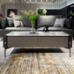 28" Wide Contemporary Cocktail Table White 4 Legs Stone Coffee Table Clearhalo 'Coffee & Accent Tables' 'Coffee Tables' 'coffee_tables' 'furn' 'furn_coffee_tables' 'Furniture' 'Living Room Furniture' 7475707