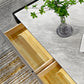 28" Wide Contemporary Cocktail Table White 4 Legs Stone Coffee Table Clearhalo 'Coffee & Accent Tables' 'Coffee Tables' 'coffee_tables' 'furn' 'furn_coffee_tables' 'Furniture' 'Living Room Furniture' 7475712