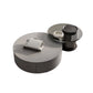 Round Coffee Table Modern Pedestal Nesting Coffee Table Set with 2 Drawers