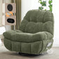 Contemporary Recliner Chair Swivel Rocker Metal Indoor Solid Color Side Pockets Green Clearhalo 'Chairs & Seating' 'furn' 'furn_recliners' 'Furniture' 'Living Room Furniture' 'Recliners' 7475758